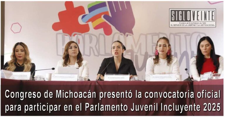 Congreso de Michoacán presentó la convocatoria oficial para participar en el Parlamento Juvenil Incluyente 2025