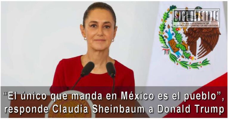 “El único que manda en México es el pueblo”, responde Claudia Sheinbaum a Donald Trump