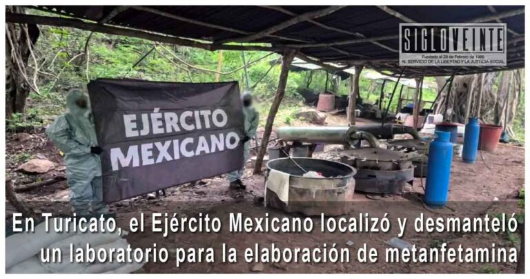 En Turicato, el Ejército Mexicano localizó y desmanteló un laboratorio para la elaboración de metanfetamina