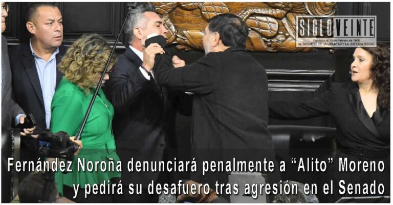 Fernández Noroña denunciará penalmente a “Alito” Moreno y pedirá su desafuero tras agresión en el Senado