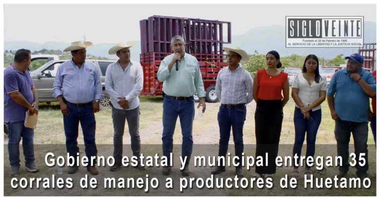 Gobierno estatal y municipal entregan 35 corrales de manejo a productores de Huetamo