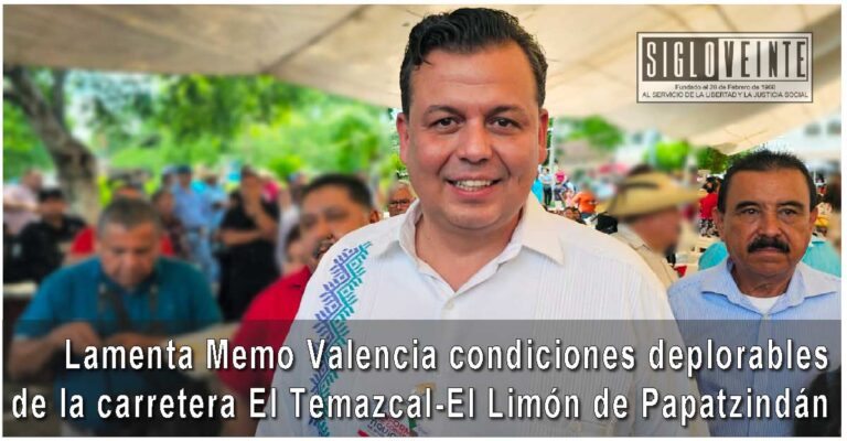 Lamenta Memo Valencia condiciones deplorables de la carretera El Temazcal-El Limón de Papatzindán