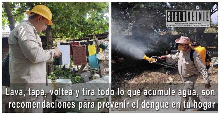 Lava, tapa, voltea y tira todo lo que acumule agua, son recomendaciones para prevenir el dengue en tu hogar