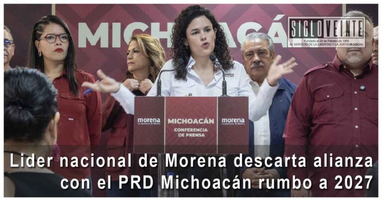 Lider nacional de Morena descarta alianza con el PRD Michoacán rumbo a 2027