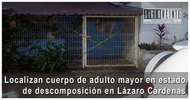 Localizan cuerpo de adulto mayor en estado de descomposición en Lázaro Cárdenas