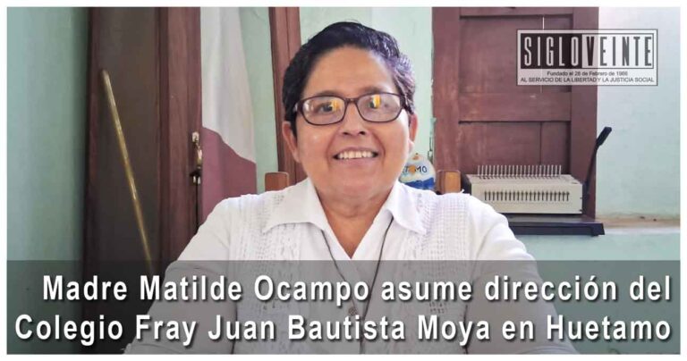Madre Matilde Ocampo asume dirección del Colegio Fray Juan Bautista Moya en Huetamo