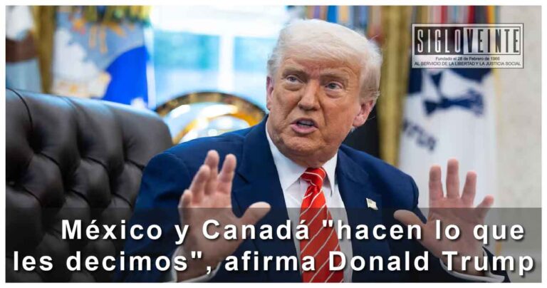 México y Canadá «hacen lo que les decimos», afirma Donald Trump
