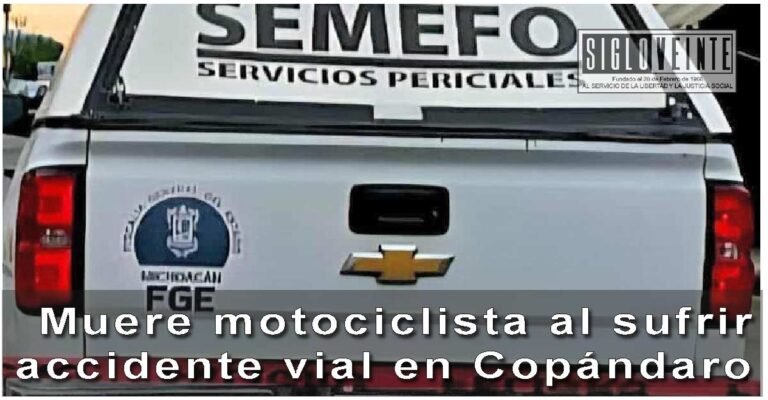 Muere motociclista al sufrir accidente vial en Copándaro