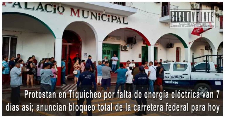 Protestan en Tiquicheo por deficiente falta de energía eléctrica van 7 días así; anuncian bloqueo total de la carretera federal para hoy
