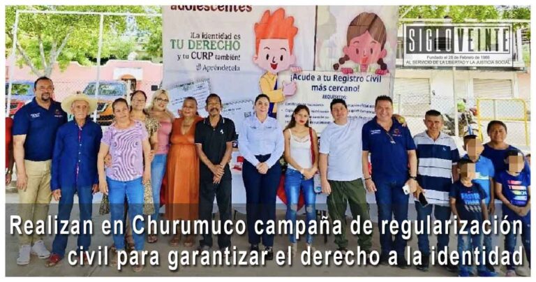 Realizan en Churumuco campaña de regularización civil para garantizar el derecho a la identidad