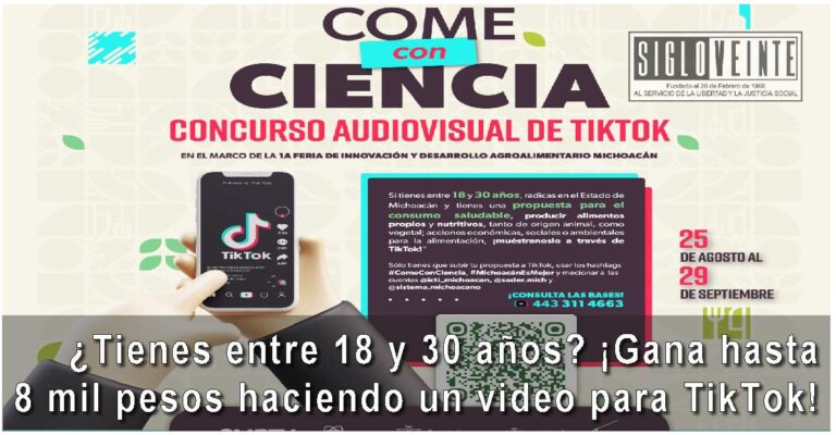 ¿Tienes entre 18 y 30 años? ¡Gana hasta 8 mil pesos haciendo un video para TikTok!