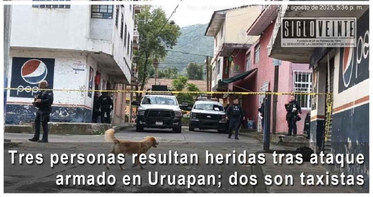 Tres personas resultan heridas tras ataque armado en Uruapan; dos son taxistas