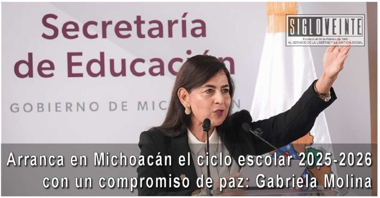 Arranca en Michoacán el ciclo escolar 2025-2026 con un compromiso de paz: Gabriela Molina