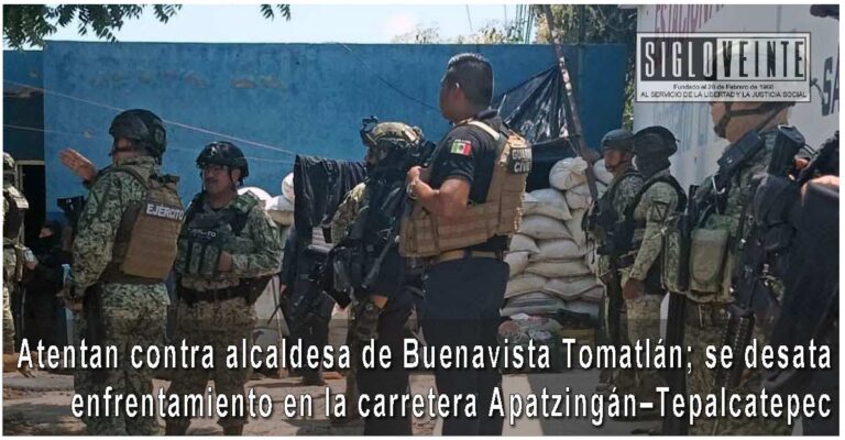 Atentan contra alcaldesa de Buenavista Tomatlán; se desata enfrentamiento en la carretera Apatzingán–Tepalcatepec