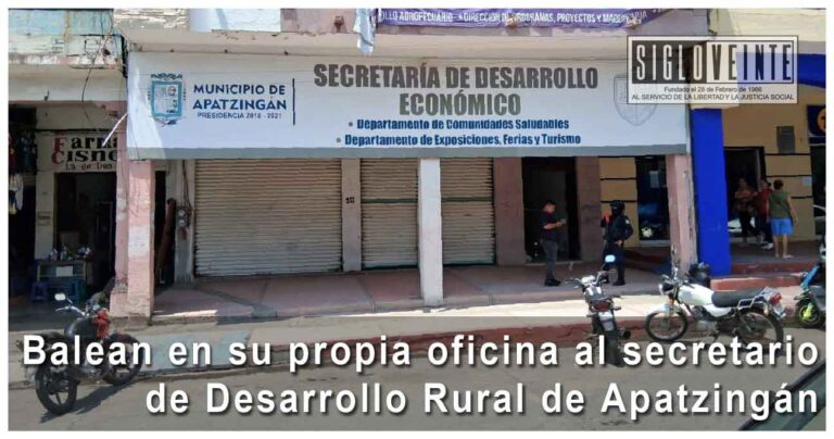 Balean en su propia oficina al secretario de Desarrollo Rural de Apatzingán