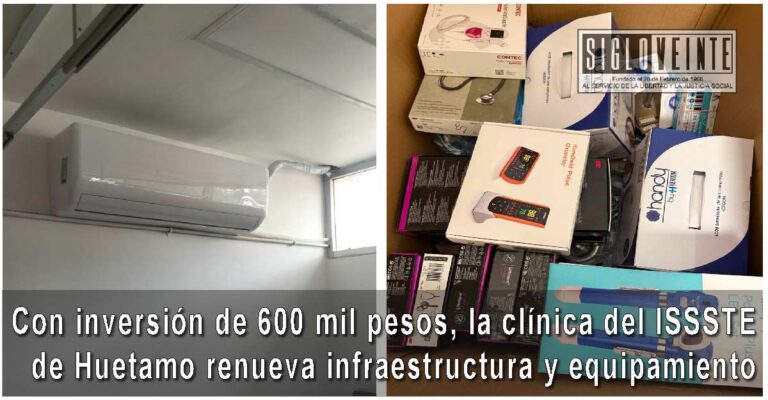 Con inversión de 600 mil pesos, la clínica del ISSSTE de Huetamo renueva infraestructura y equipamiento
