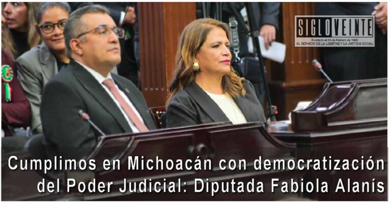 Cumplimos en Michoacán con democratización del Poder Judicial: Fabiola Alanís