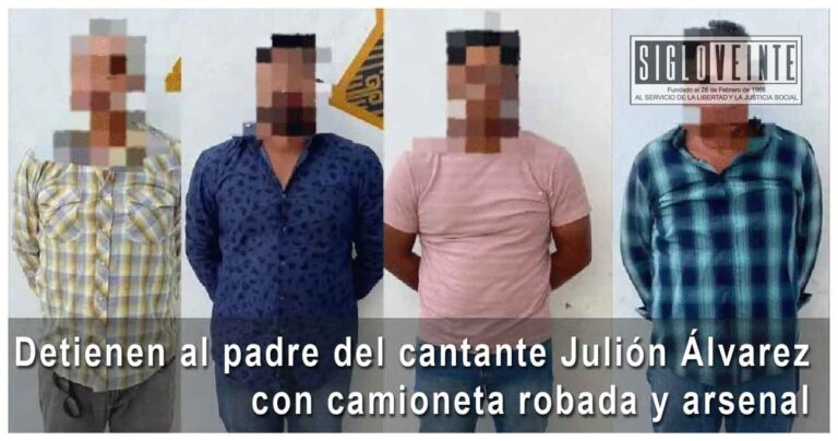 Detienen al padre del cantante Julión Álvarez con camioneta robada y arsenal