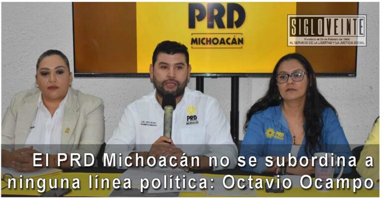 El PRD Michoacán no se subordina a ninguna línea política: Octavio Ocampo