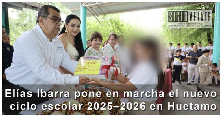 Elías Ibarra pone en marcha el nuevo ciclo escolar 2025–2026 en Huetamo