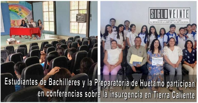 Estudiantes de Bachilleres y la Preparatoria de Huetamo participan en conferencias sobre la insurgencia en Tierra Caliente
