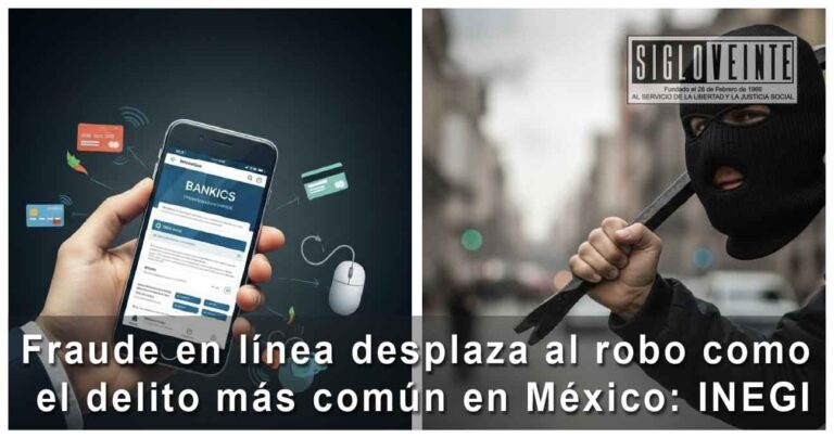 Fraude en línea desplaza al robo como el delito más común en México: INEGI
