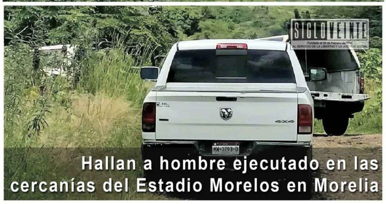 Hallan a hombre ejecutado en las cercanías del Estadio Morelos en Morelia
