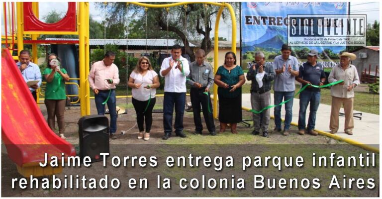 Jaime Torres entrega parque infantil rehabilitado en la colonia Buenos Aires