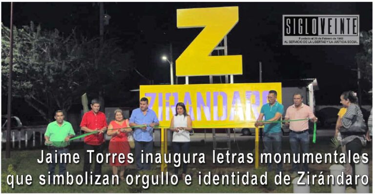 Jaime Torres inaugura letras monumentales que simbolizan orgullo e identidad de Zirándaro