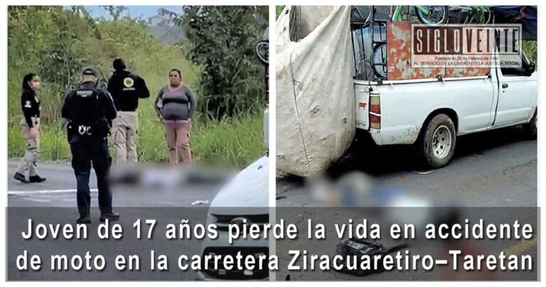Joven de 17 años pierde la vida en accidente de moto en la carretera Ziracuaretiro–Taretan