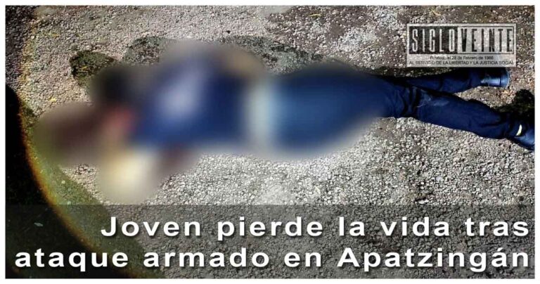 Joven pierde la vida tras ataque armado en Apatzingán