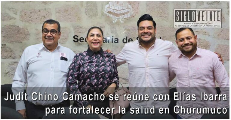Judit Chino Camacho se reúne con Elías Ibarra para fortalecer la salud en Churumuco