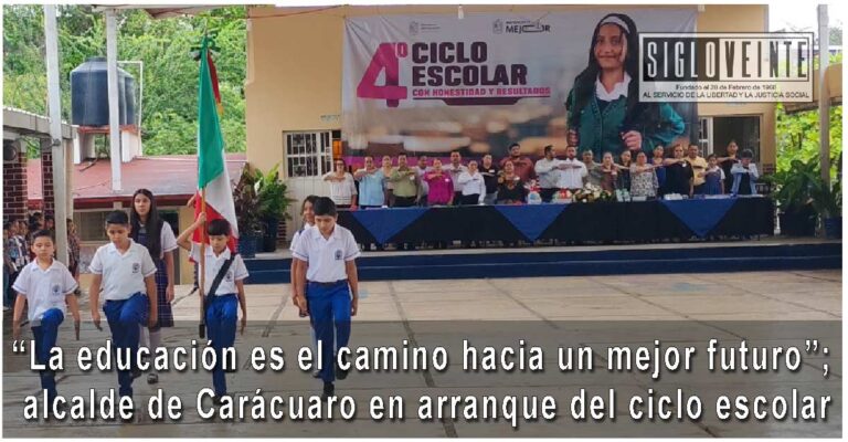 “La educación es el camino hacia un mejor futuro”; alcalde de Carácuaro en arranque del ciclo escolar