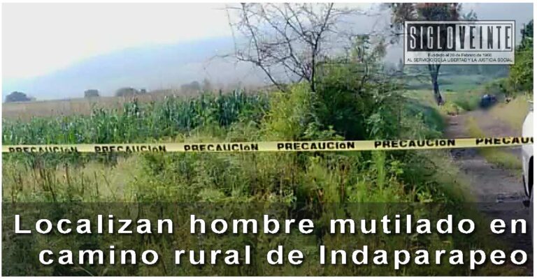 Localizan hombre mutilado y narcomensaje en solitaria carretera en Indaparapeo