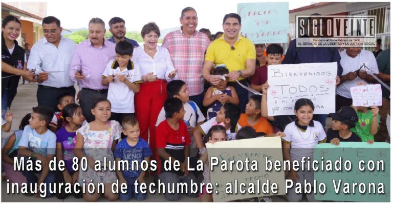 Más de 80 alumnos de La Parota beneficiados con inauguración de techumbre: alcalde Pablo Varona