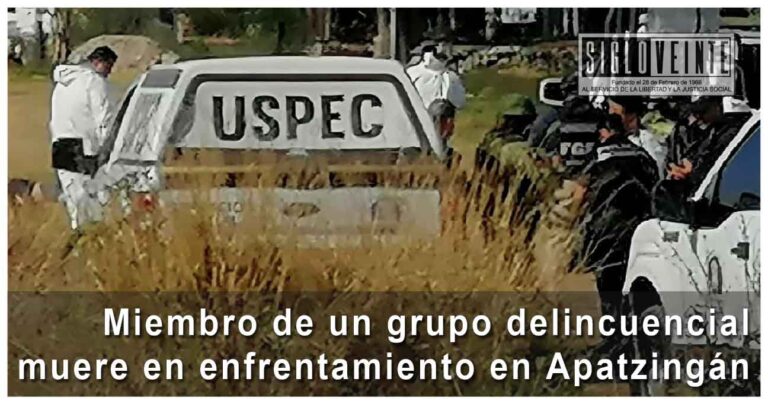 Miembro de un grupo delincuencial muere en enfrentamiento en Apatzingán
