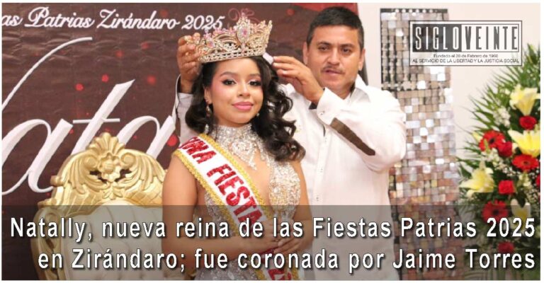 Natally, nueva reina de las Fiestas Patrias 2025 en Zirándaro; fue coronada por Jaime Torres