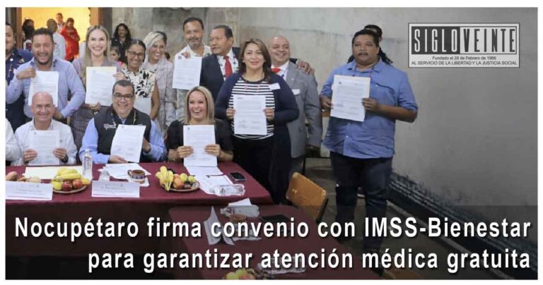 Nocupétaro firma convenio con IMSS-Bienestar para garantizar atención médica gratuita