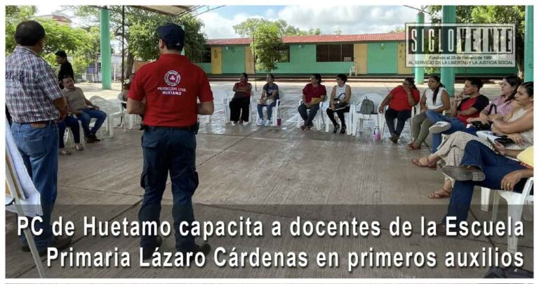 PC de Huetamo capacita a docentes de la Escuela Primaria Lázaro Cárdenas en primeros auxilios