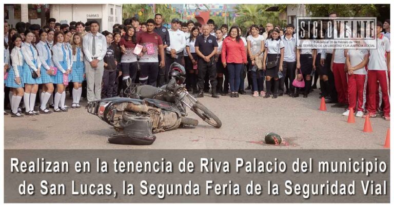 Realizan en la tenencia de Riva Palacio del municipio de San Lucas, la Segunda Feria de la Seguridad Vial