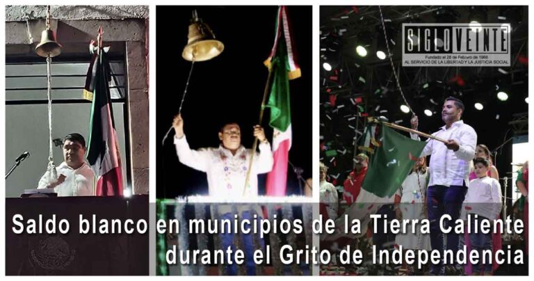 Saldo blanco en municipios de la Tierra Caliente durante el Grito de Independencia