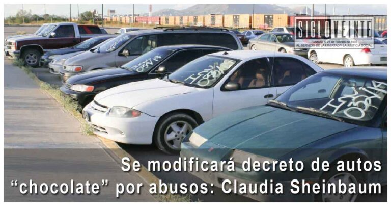 Se modificará decreto de autos “chocolate” por abusos: Claudia Sheinbaum