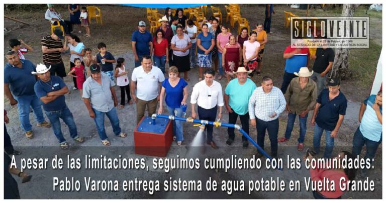 A pesar de las limitaciones, seguimos cumpliendo con las comunidades: Pablo Varona entrega sistema de agua potable en Vuelta Grande