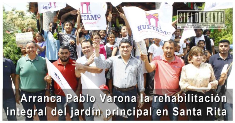 Arranca Pablo Varona la rehabilitación integral del jardín principal en Santa Rita