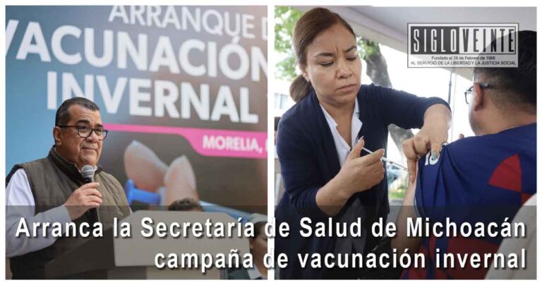 Arranca la Secretaría de Salud de Michoacán campaña de vacunación invernal