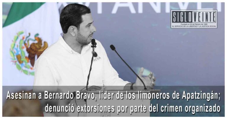 Asesinan a Bernardo Bravo, líder de los limoneros de Apatzingán; denunció extorsiones por parte del crimen organizado