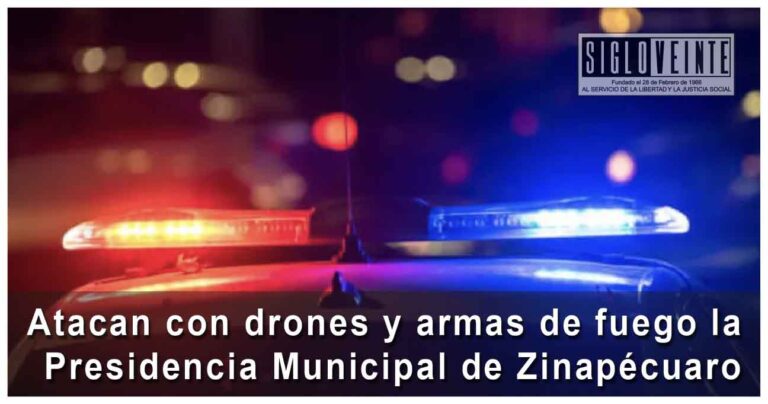 Atacan con drones y armas de fuego la Presidencia Municipal de Zinapécuaro