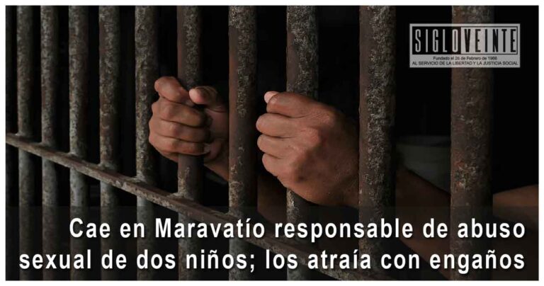 Cae en Maravatío responsable de abuso sexual de dos niños; los atraía con engaños