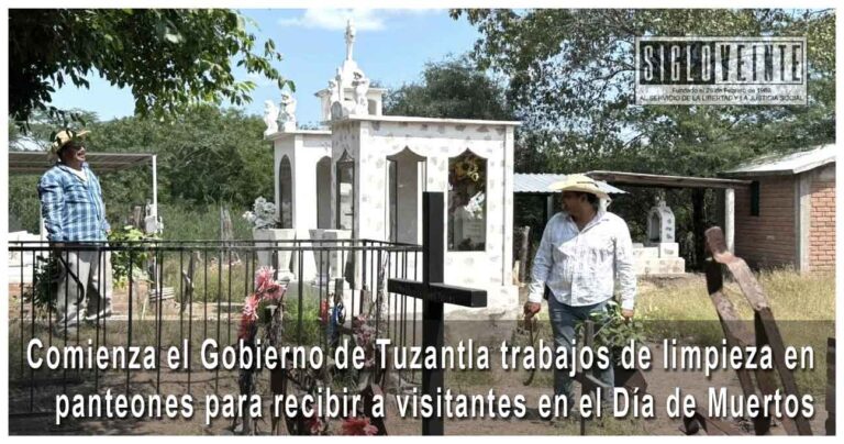 Comienza el Gobierno de Tuzantla trabajos de limpieza en panteones para recibir a visitantes en el Día de Muertos