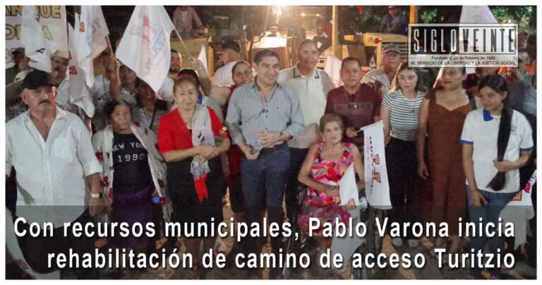 Con recursos municipales, Pablo Varona inicia rehabilitación de camino de acceso Turitzio